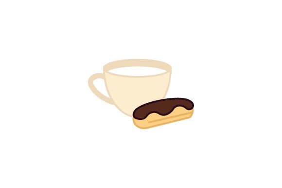 Coffee Cup with Eclair for Coffee Crafts