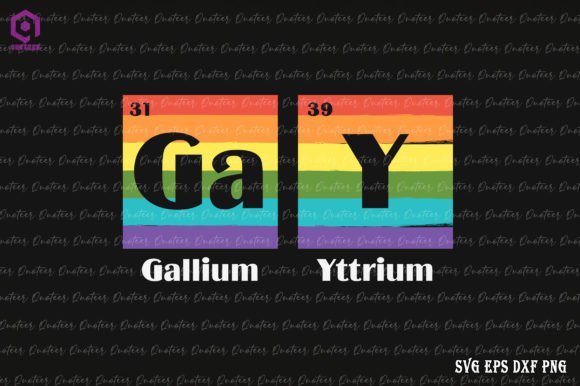 Gay Periodic Elements LGBT Science Graphics for Crafts
