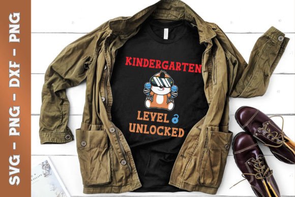 Kindergarten Level Unlocked: T-Shirt Designs & Graphics
