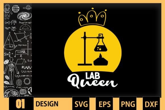 Lab Queen Laboratory Science Graphics for Crafts