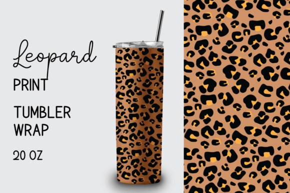 Leopard Print Tumbler Wrap 20 Oz Crafts & Cups Amp