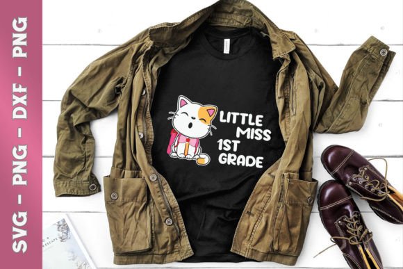 Little Miss 1st Grade Graphics for T-Shirt Designs