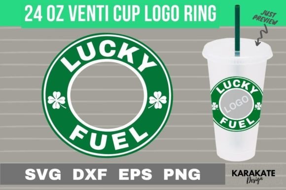 Lucky Fuel, 24 Oz Venti Logo Ring