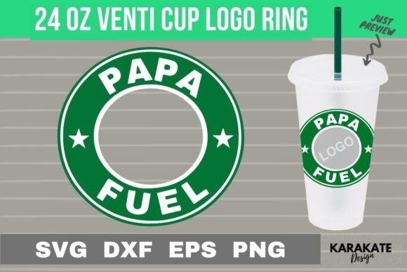 Papa Fuel, 24 Oz Venti Logo Ring