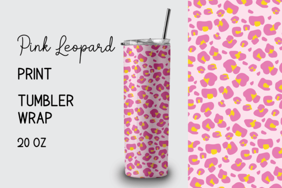 Pink Leopard Print Tumbler Wrap 20 Oz: Crafts & Cups Amp