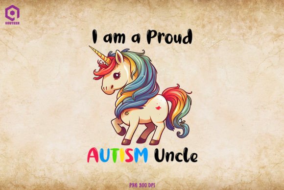 Proud Autism Uncle Dabbing Unicorn Graphics for Crafts