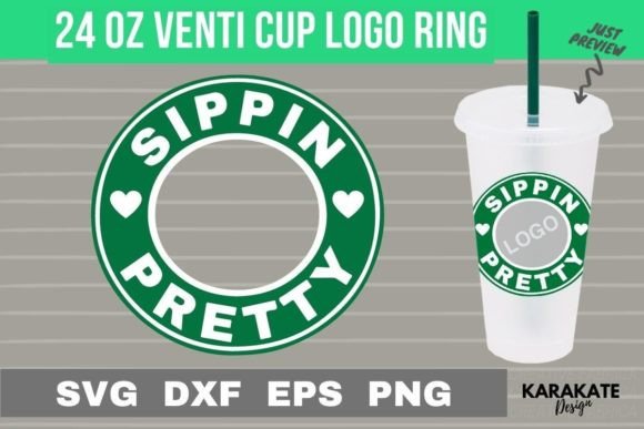Sippin Pretty, 24oz Venti Logo Ring