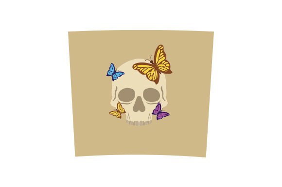 Skull Butterfly Tumbler Wrap for Cups & Crafts