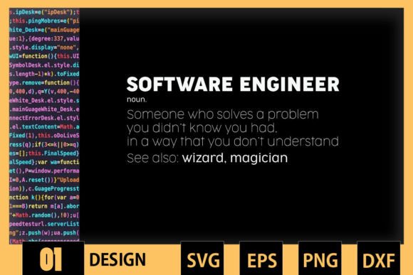 Software Engineer Funny Meaning Graphics for Crafts