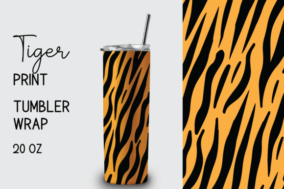 Tiger Print Tumbler Wrap 20 Oz: Crafts & Cups Amp Design Asset